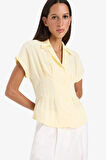 DeFacto Fitted Pensli Poplin Kısa Kollu Gömlek F5891AX25SMYL149