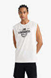 DeFactoFit NBA Wordmark Boxy Fit Bisiklet Yaka Atlet