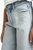 Kız Çocuk 90's Wide Leg Geniş Paça Jean Pantolon