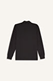 Regular Fit Polo Yaka Waffle Sweatshirt
