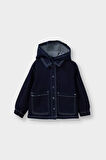 Kız Bebek Kapüşonlu Denim Ceket
