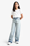 Kız Çocuk 90's Wide Leg Geniş Paça Jean Pantolon