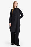 Regular Fit Basic Düz Uzun Kollu Gömlek Tunik