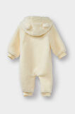 Kız Bebek Yenidoğan Kapüşonlu Fermuarlı Pelüş Tulum