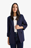 Regular Cepli Apoletli Blazer Ceket