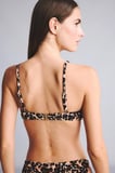 DeFacto Regular Fıt Leopar Desenli Kırışık Dokulu Kumaş Bikini Üstü G7037AX26SMBK81