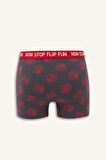 Regular Fit Desenli 3'lü Boxer