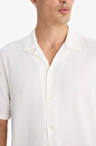 Modern Fit Polo Yaka Penye Kısa Kollu Gömlek