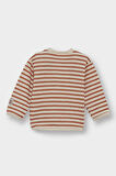 Erkek Bebek Bisiklet Yaka Çizgili Sweatshirt