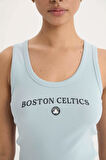 DeFactoFit NBA Boston Celtics Slim Fit Bisiklet Yaka Fitilli Kaşkorse Atlet E3611AX25SMBE824