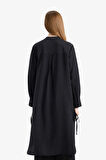 DeFacto Regular Fit Basic Düz Yanları Bağcıklı Uzun Kollu Tesettür Gömlek Tunik F2182AX25SMBK81