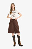 DeFacto Coool Normal Bel Kısa Paça Gabardin Bermuda F3133AX25HSBN258