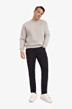 Relax Fit Bisiklet Yaka Kalın İçi Yumuşak Tüylü Basic Düz Sweatshirt
