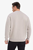 Relax Fit Bisiklet Yaka Kalın İçi Yumuşak Tüylü Basic Düz Sweatshirt