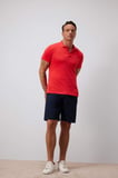 DeFacto %100 Pamuk Slim Fit Dar Kesim Polo Yaka Nakışlı Kısa Kollu Tişört D7665AX25SPRD28