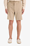 Regular Fit Dokulu Bermuda Şort