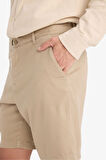 Regular Fit Dokulu Bermuda Şort
