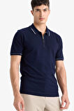 Standart Fit Polo Yaka Triko Kısa Kollu Tişört