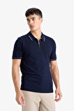 Standart Fit Polo Yaka Triko Kısa Kollu Tişört