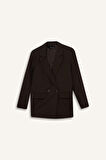 Oversize Geniş Kalıp Ceket Yaka Blazer Ceket