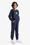 Erkek Çocuk 2'li Takım Baskılı Sweatshirt Eşofman Altı 