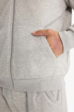 Relax Fit Kapüşonlu İçi Yumuşak Tüylü Kalın Fermuarlı Sweatshirt
