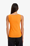 Slim Fit Dar Kesim Basic Düz Yuvarlak Yaka Atlet