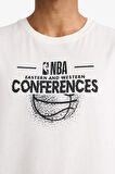 DeFactoFit NBA Wordmark Boxy Fit Bisiklet Yaka Atlet