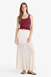 A Form Yüksek Bel Dantel Maxi Etek