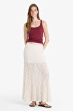 A Form Yüksek Bel Dantel Maxi Etek