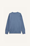 Relax Fit Bisiklet Yaka Kalın İçi Yumuşak Tüylü Basic Düz Sweatshirt