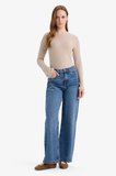 DeFacto Slim Fit Dar Kesim Bisiklet Yaka Uzun Kollu Tişört Tunik G5330AX25WNBG360