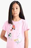 Kız Çocuk PowerPuff Girls Pijama Takımı Kısa Kollu Üst Şort