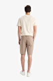 Regular Fit Düz Paça Gabardin Bermuda