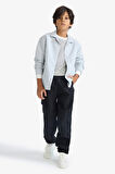 Erkek Çocuk Overshirt Fit Polo Yaka Baskılı Uzun Kollu Gömlek