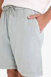 Relax Fit Gabardin Bermuda Şort