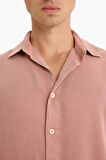 Regular Fit Tensel Kısa Kollu Gömlek