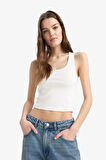 Fitted U Yaka Fitilli Kaşkorse Atlet