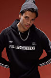 Boxy Fit Kapüşonlu Baskılı Sweatshirt