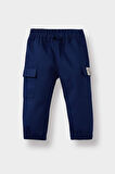 Erkek Bebek Jogger Fit Esnek Bantlı Paça Gabardin Pantolon