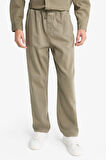 Baggy Fit Geniş Paça Gabardin Pantolon