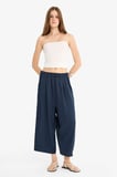 DeFacto Balloon Fit Çift Cepli Normal Bel Crop Keten Karışımlı Pantolon F9960AX25AUNV207