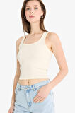 DeFacto Fitted U Yaka Basic Düz Fitilli Kaşkorse Atlet A1665AX25SMER135