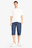 %100 Pamuk Regular Fit Jean Bermuda Şort
