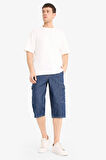 %100 Pamuk Regular Fit Jean Bermuda Şort