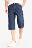 %100 Pamuk Regular Fit Jean Bermuda Şort