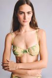 DeFacto Regular Fıt Çiçekli Simli Kumaş Bikini Üstü G7029AX26SMKH452