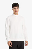 Regular Fit Dik Yaka Yarım Fermuarlı Sweatshirt