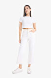 Coool Crop Flare Fit Normal Bel Gabardin Pantolon