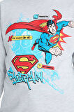 Erkek Çocuk Superman Bisiklet Yaka Uzun Kollu Tişört